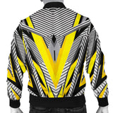 Racing Style Black & Yellow Stripes Vibes Men's Bomber Jacket