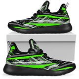 Racing Style Neon Green & Black Vibes Mesh Knit Sneakers