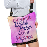 Stay Positive Crossbody Boho Handbag