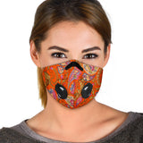 Paisley Floral Design Special Orange Premium Protection Face Mask