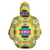Yellow Ornamental Seven Tribes Canyon River Zip Hoodie