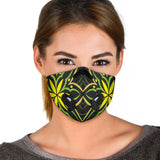 Green & Yellow Flowers Mandala Premium Protection Face Mask