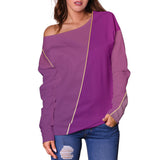 Glamour Purple Women's Off Shoulder Sweater