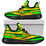 Racing Brazil Style Yellow & Green Colorful Vibe Mesh Knit Sneakers