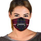 Amazing Dark Blue Tartan Premium Protection Face Mask