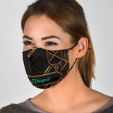 Luxurious Golden Art Deco Design Two Protection Face Mask