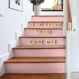Pink Art Decoration - Stair Stickers (Set of 6) I IM DOING THIS FOR ME