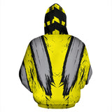 Racing Style Yellow & Silver Special Stripes Vibes All Over Hoodie