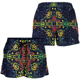 Glowing Rasta Mandala Women's Shorts