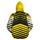 Racing Urban Style Yellow & Black Stripes Vibes All Over Hoodie