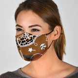 Luxurious Silver Chains With Zebra & Leopard Pattern Design Protection Face Mask