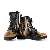 Racing Style Black & Brown 2 Unisex Leather Boots