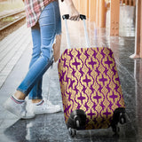 Purple Baroque Luggage Cover
