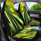 Racing Style Brazil Colors Car Seat Covers