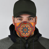 Orange Mandala Vibes Protection Face Mask