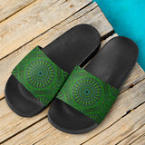 Oriental Green Love Slide Sandals