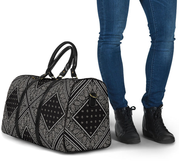 Lovely Black Bandana Style Travel Bag