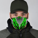 Bestseller Racing Stripes Style Black & Neon Green Vibes Protection Face Mask