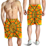 Neon Orange Sun Men's Shorts