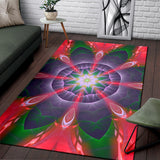 Psychedelic Style Mandala Design Four Area Rug