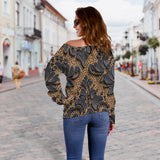 Royal Black Women's Off Shoulder Sweater
