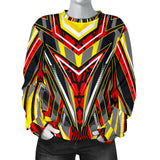 Racing Style Wild Red & Yellow Vibes Women's Sweater
