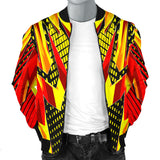 Racing Style Wild Red & Yellow Vibes Men's Bomber Jacket
