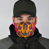Racing Style Pink & Orange Design Protection Face Mask