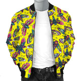 Lovely Yellow With HawkMoth Style Men's Bomber Jacket