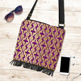 Purple Baroque Crossbody Boho Handbag