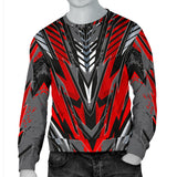 Racing Style Wild Red & Black & Grey Men's Sweater