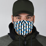 Blue Heart With Black Stripes Protection Face Mask