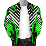 Racing Style Funky Green & Black Vibes Men's Bomber Jacket