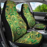 Glamour Green Mandala Car Seat Cover