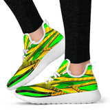 Racing Brazil Style Yellow & Green 2 Colorful Vibe Mesh Knit Sneakers