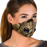 Metallic Marble Silver & Bronze Design Premium Protection Face Mask