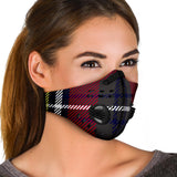 Amazing Dark Blue Tartan Premium Protection Face Mask