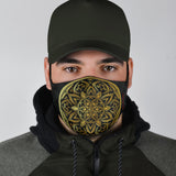 Luxury Gold Style Mandala Art Four Protection Face Mask