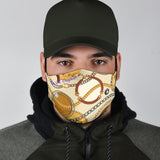 Design Luxury Gold & Silver Chains With Strap Protection Face Mask