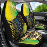 Energizing Neon Dots Car Seat Cover