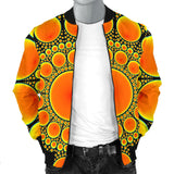Neon Orange Sun Men's Bomber Jacket