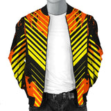 Racing Urban Style Orange & Yellow Men's Bomber Jacket