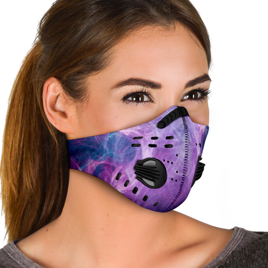 Psychedelic Pink & Blue Smoke Premium Protection Face Mask – This is iT ...
