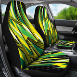 Racing Brazil Style Yellow & Green Vibes Car Seat Covers