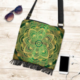 Glamour Green Mandala Crossbody Boho Handbag