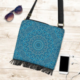 Sky Blue Mandala Crossbody Boho Handbag