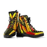 Racing Style Red & Yellow Unisex Leather Boots