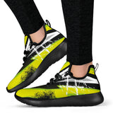 Racing Style Yellow & Black Mesh Knit Sneakers