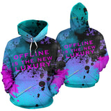 Offline Is The New Luxury. Street Wear Special Design Blue and Purple Style