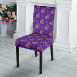 Lucky Purple Elephant Dining Chair Slip Cover